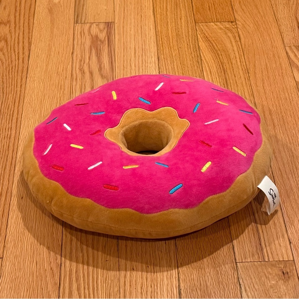 The Simpsons Homer Donut plush pillow 15 x 12 like new